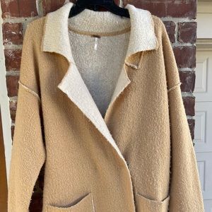 Free people light brown wool sweater